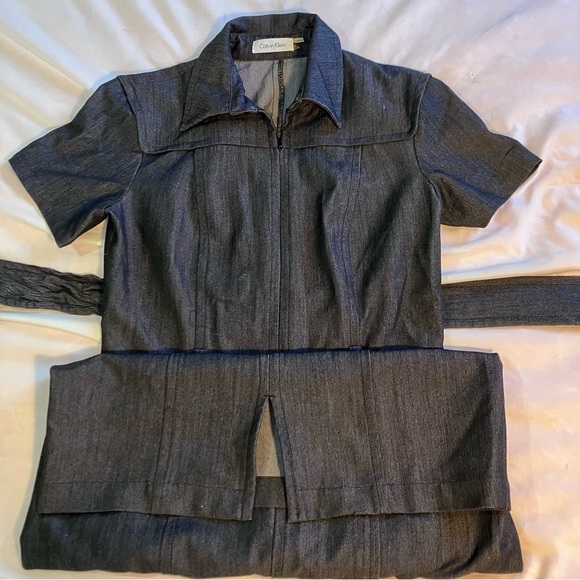 🩵2FOR$20 Calvin Klein Denim Shirt Dress - Picture 3 of 9